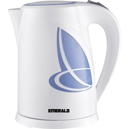 Emerald 1.8 Liter White Cordless Electric Kettle