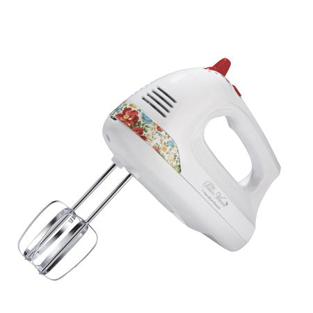 Pioneer Woman Hand Mixer with Vintage Floral Snap-On Case by Hamilton Beach