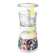 Load image into Gallery viewer, Pioneer Woman 3 Cup Stack &amp; Press Glass Bowl Chopper Fiona Floral By Hamilton Beach